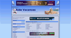 Desktop Screenshot of aide-vacances.com